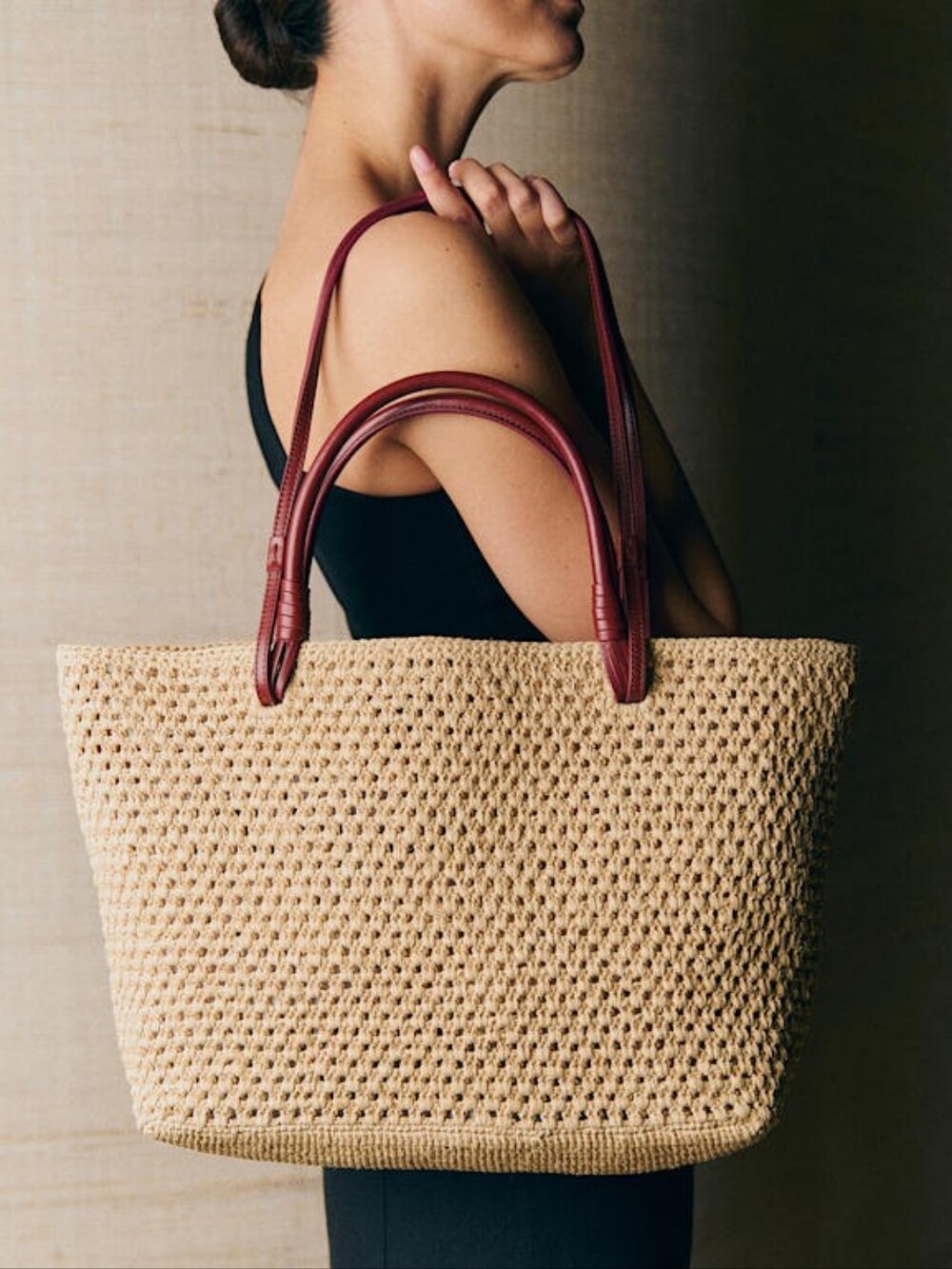 LIKE NEW SEZANE LEONIE BAG - RAFFIA